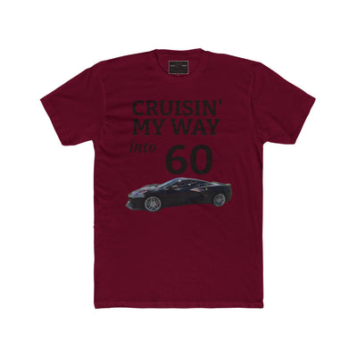 Black Widow Corvette C8 60th birthday tee with car graphic on black shirt