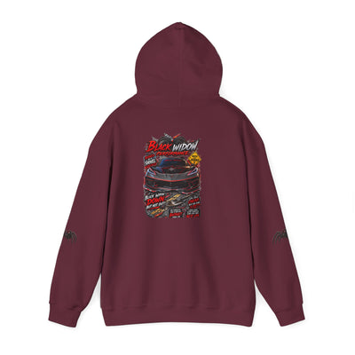 Black Widow Racing Hoodie — Spider Logo Performance Pullover