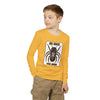 Youth Long Sleeve Tee — 'Be Nice You Jerk' Spider Graphic Front & Black Widow Performance Car Back