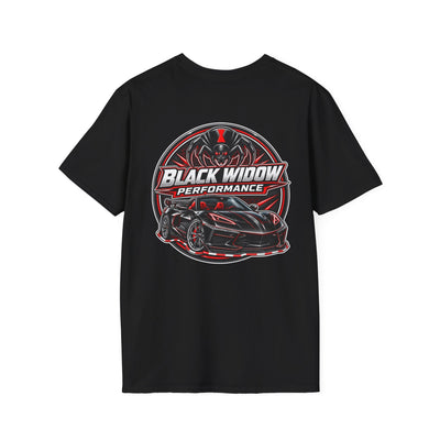 Black Widow Performance Corvette Z51 T-shirt with sleek black design and Corvette motif