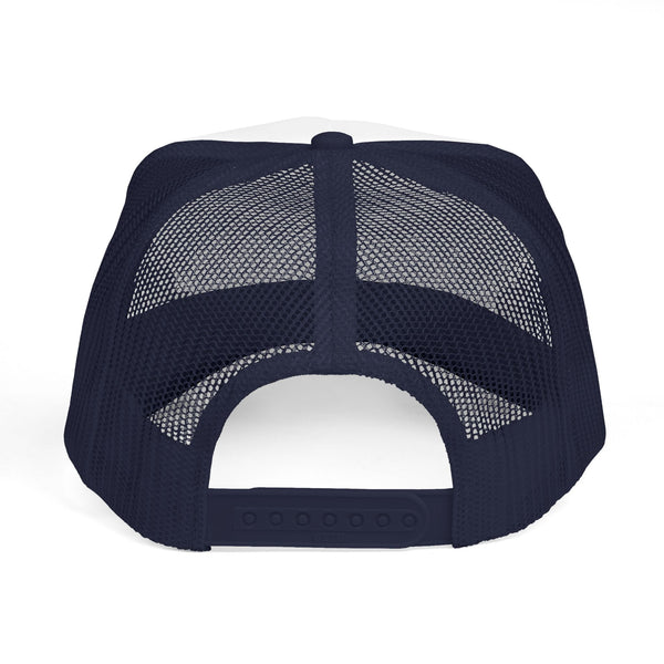 Black Widow Performance Trucker Hat — Retro Skull & Arachnid Mesh Cap