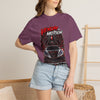 Venom in Motion Corvette C8 T-shirt with black widow spider and car graphic, heavyweight cotton tee