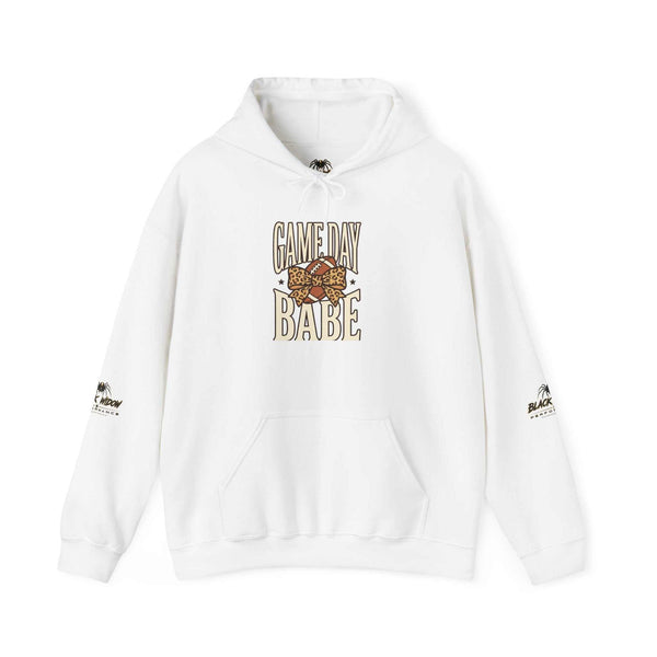 Hoodie — "Game Day Babe" Graphic Hooded Sweatshirt (Black Widow Performance)