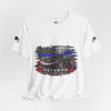 Black Veteran Corvette C8 Tee with Black Widow Performance graphic on black cotton shirt