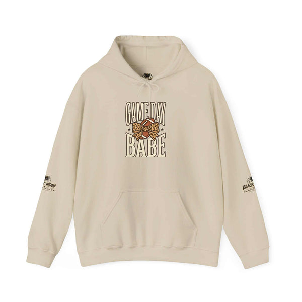 Hoodie — "Game Day Babe" Graphic Hooded Sweatshirt (Black Widow Performance)