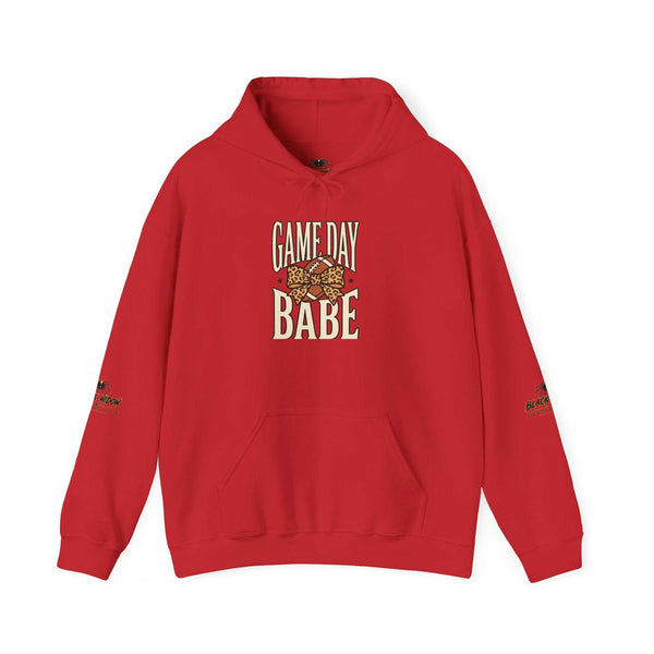 Hoodie — "Game Day Babe" Graphic Hooded Sweatshirt (Black Widow Performance)