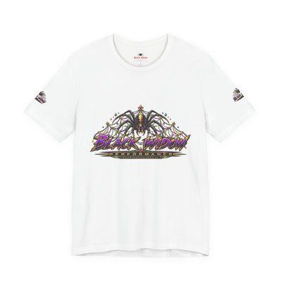 Black Widow Mardi Gras Tee — Vintage Spider Performance Graphic T-Shirt