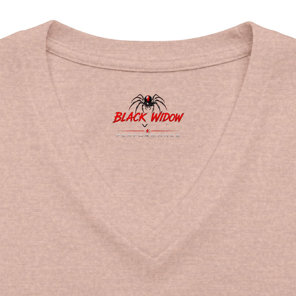 Checking Under The Hood Tee — Women's V-Neck Cat & Sports Car Graphic