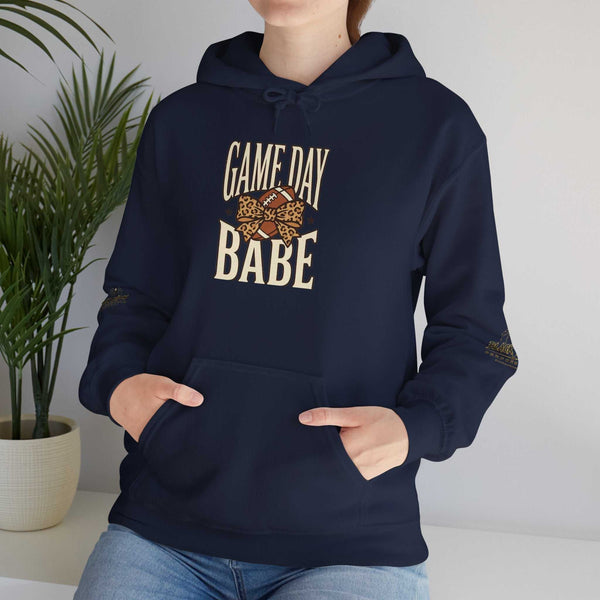 Hoodie — "Game Day Babe" Graphic Hooded Sweatshirt (Black Widow Performance)