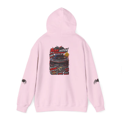 Black Widow Racing Hoodie — Spider Logo Performance Pullover