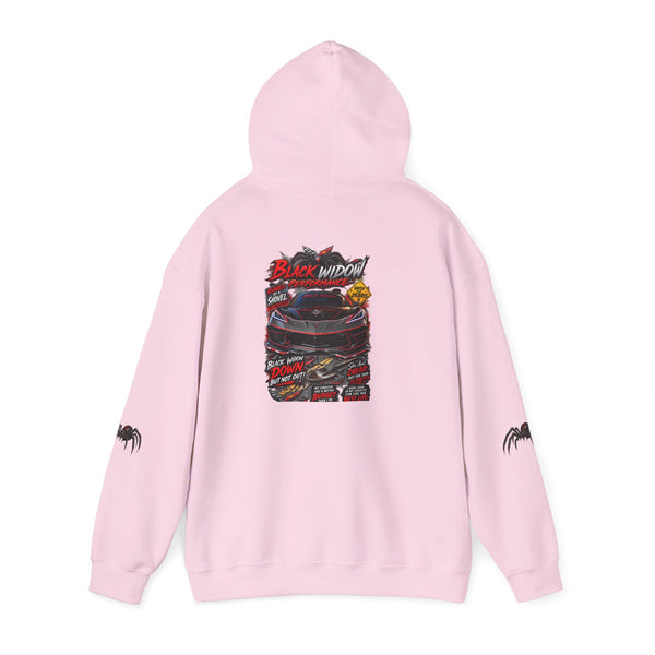 Black Widow Racing Hoodie — Spider Logo Performance Pullover