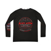 Black Widow V-neck long sleeve shirt with racing car graphic and bold One of One badge