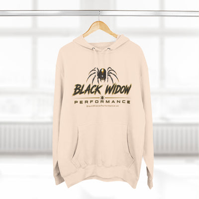 Black Widow Performance Hoodie with spider logo and bold Game Day racing graphics on fleece pullover