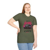 Girls Drive Fast Too Corvette C8 T-shirt with bold chest print, lightweight cotton, and sleek design for women car enthusiasts