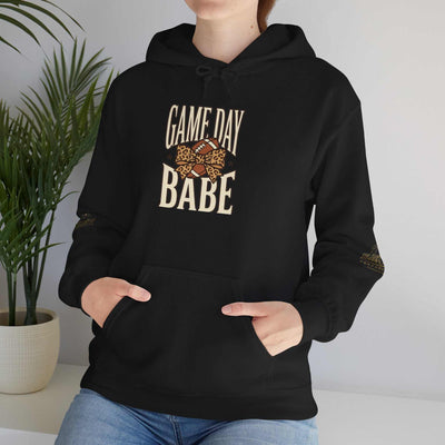Hoodie — "Game Day Babe" Graphic Hooded Sweatshirt (Black Widow Performance)
