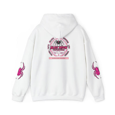 Black Widow Performance Hoodie — Pink Spider Racing Design