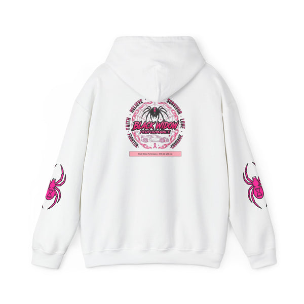 Black Widow Performance Hoodie — Pink Spider Racing Design