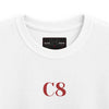 Kids C8 Corvette black kids tee with sports car graphic and lightweight cotton fabric