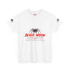 Black Widow Corvette graphic tee with vintage muscle car design and moonlit race scene