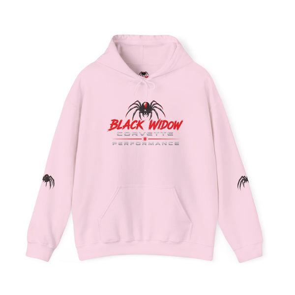 Black Widow Racing Hoodie — Spider Logo Performance Pullover