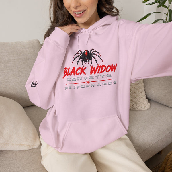 Black Widow Racing Hoodie — Spider Logo Performance Pullover
