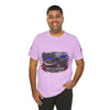 Black Veteran Corvette C8 Tee with Black Widow Performance graphic on black cotton shirt