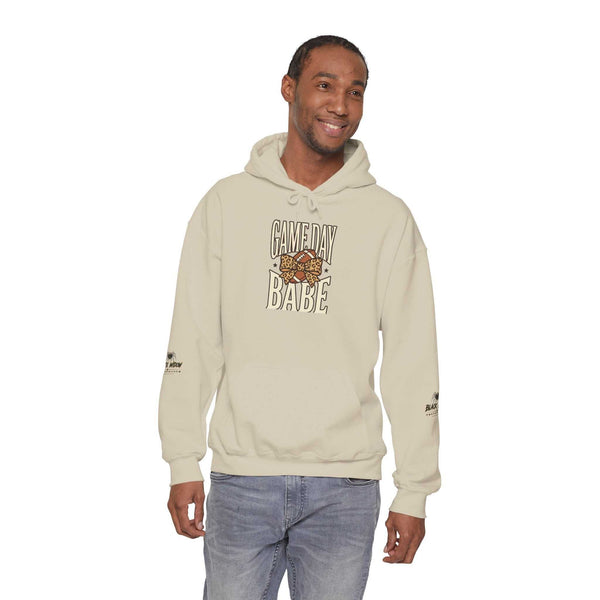 Hoodie — "Game Day Babe" Graphic Hooded Sweatshirt (Black Widow Performance)
