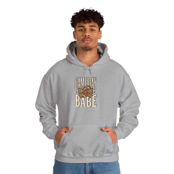 Hoodie — "Game Day Babe" Graphic Hooded Sweatshirt (Black Widow Performance)