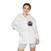 Black Widow Mardi Gras black lightweight windbreaker with "March Goes Insanity" graphic and water-resistant shell