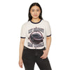 Black Widow Performance unisex cotton ringer t-shirt with contrasting collar and sleeves