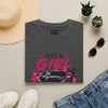 Girls Drive Fast Too Corvette C8 T-shirt with bold chest print on lightweight cotton fabric