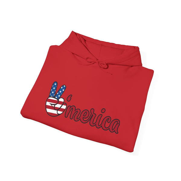 Veteran ’Merica Car Flag Hoodie with patriotic Corvette and distressed flag design on midweight pullover
