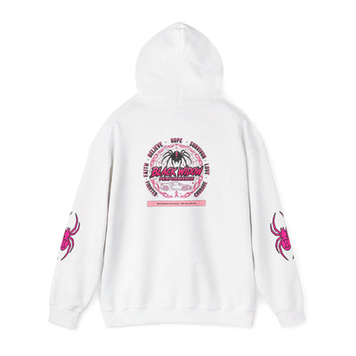 Black Widow Performance Hoodie — Pink Spider Racing Design