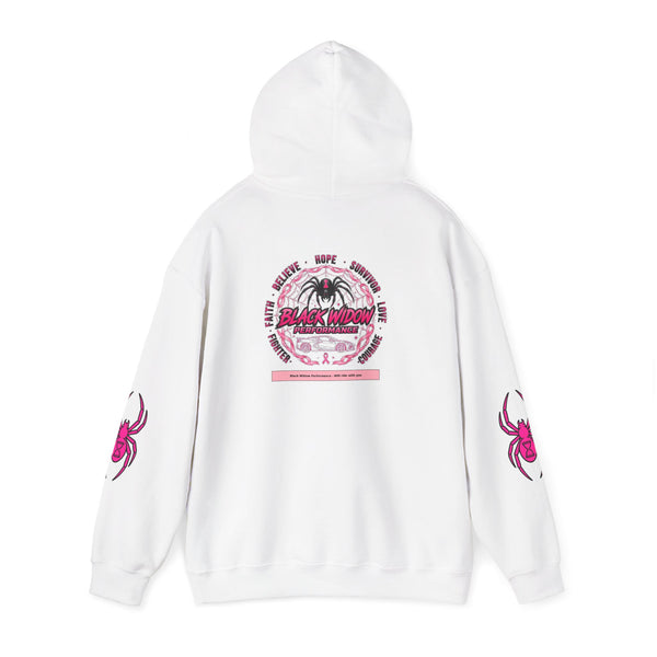Black Widow Performance Hoodie — Pink Spider Racing Design
