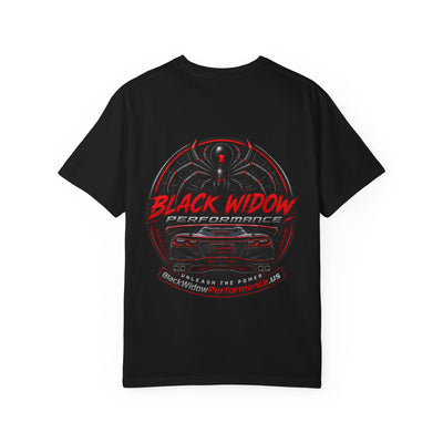 Too Fast To Follow Black Widow Horsepower Sports Car T-Shirt