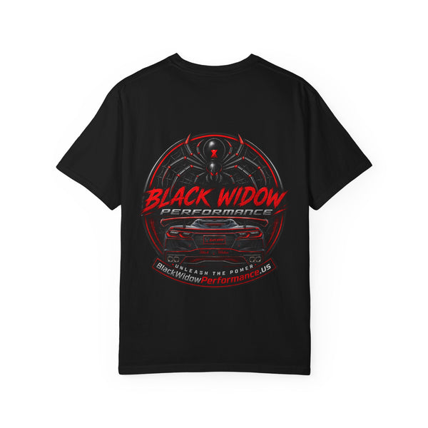 Too Fast To Follow Black Widow Horsepower Sports Car T-Shirt