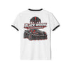 Black Widow Performance unisex cotton ringer t-shirt with contrasting collar and sleeve bands