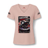 Checking Under the Hood Tee — Women's V-Neck Cat