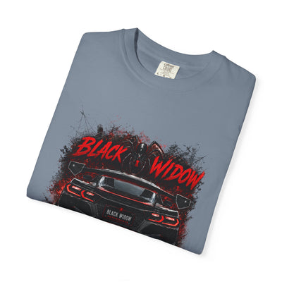 Too Fast To Follow Black Widow Horsepower Sports Car T-Shirt