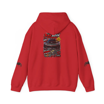 Black Widow Racing Hoodie — Spider Logo Performance Pullover
