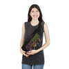 Black Widow Performance large fanny pack with vivid Mardi Gras circus design and adjustable waist belt