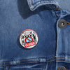 No Ice Closed Pin Button — Funny Snow Day Enamel-Style Lapel Pin