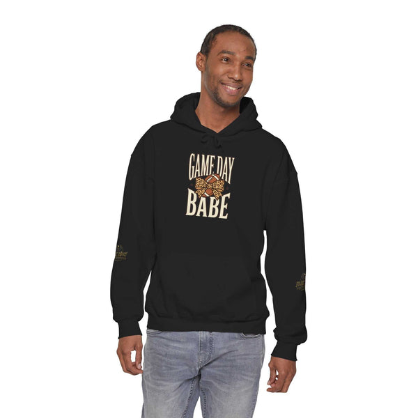 Hoodie — "Game Day Babe" Graphic Hooded Sweatshirt (Black Widow Performance)