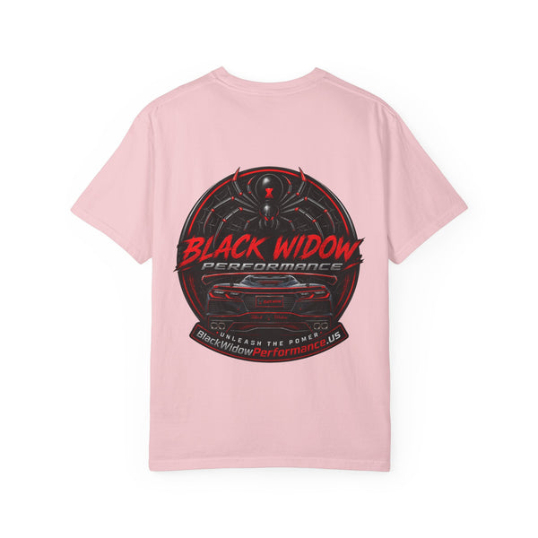 Too Fast To Follow Black Widow Horsepower Sports Car T-Shirt